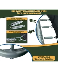 Plexalife 8 x 12 Ft Rectangular Outdoor Trampoline Set with Premium Safety Enclosure Gymnastics Rectangular Trampoline for Kids and Adults