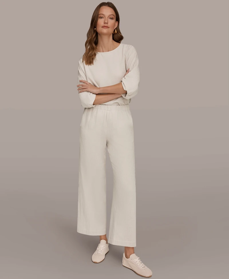 Donna Karan Weekend Women's Cotton Mid-Rise Pants