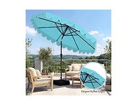 Slickblue Outdoor Umbrella with Stable Weighted Base and Sandbags for Patio
