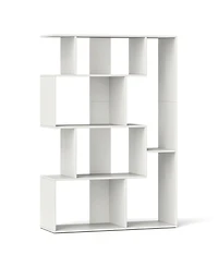 Gouun 47 in 6-Cube Geometric Open-Back Bookshelf with Reinforced Back Panel