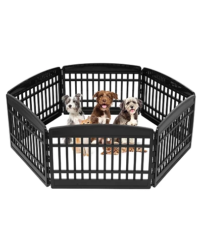 Iris Usa Dog Playpen, 6-Panel 24" Pet Playpen, Puppy Playpen, Indoor/Outdoor Dog Pen, 60 x 60 x 24, Foldable, Customizable