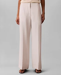Calvin Klein Women's Wide-Leg Straight-Fit Dress Pants