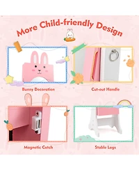 Sugift Kids Jewelry Armoire Cabinet with 2 Tilt Angles and Large Capacity