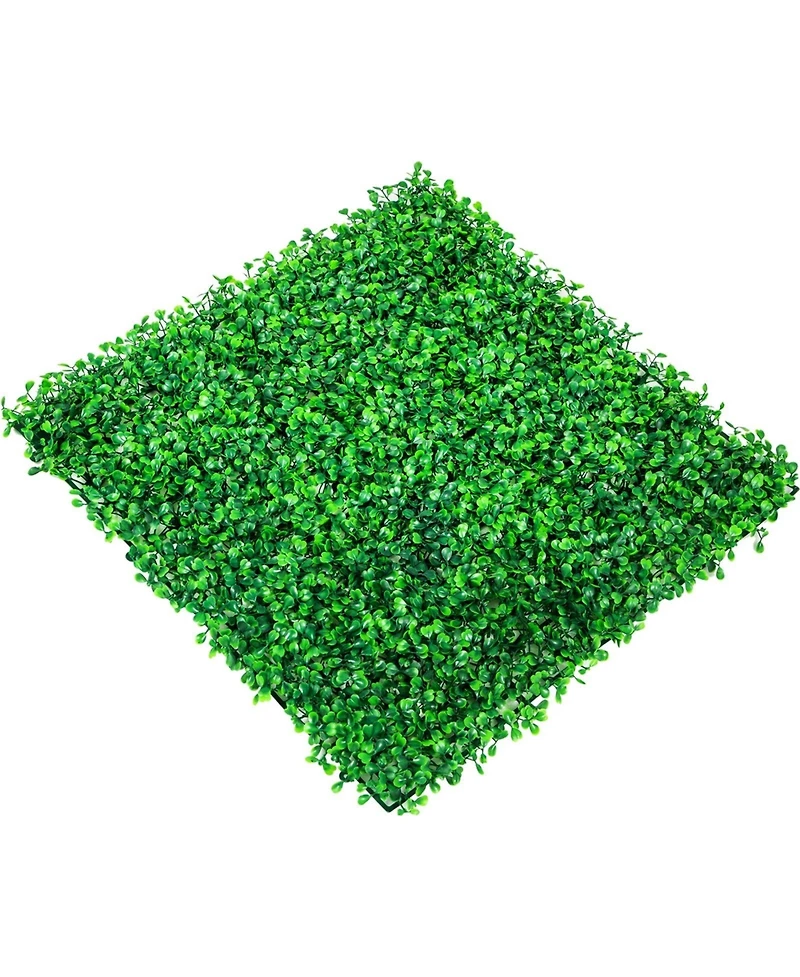 Sugift Artificial Boxwood Hedge Panels Set of 6, 20" x 20", for Outdoor/Indoor Decor