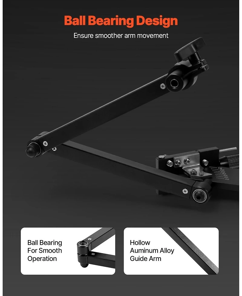 Sugift Lawn Mower Blade Sharpener, Adjustable 15degree(s)-45degree(s), with 4 Adapter Pins