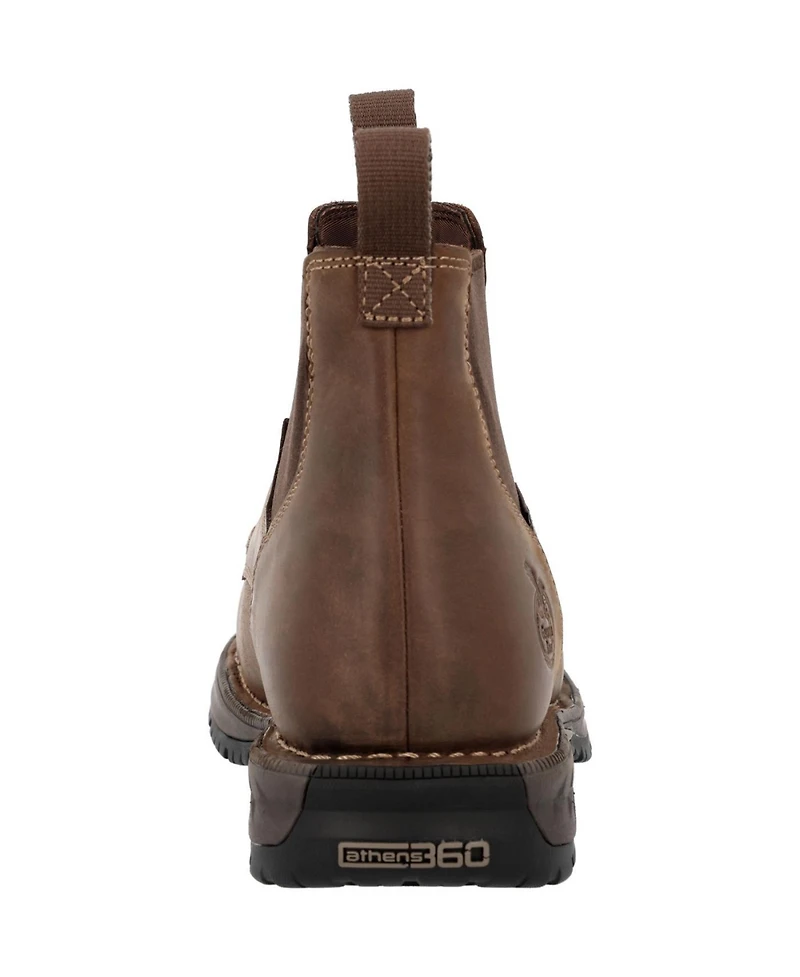 Georgia Boot Men's Athens 360 Moc-Toe Chelsea Waterproof Nano Composite Toe Work Boot