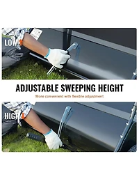 Sugift Tow Behind Lawn Sweeper, 50 in, 26 cu. ft Capacity, Adjustable Sweeping Height