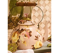 MacKenzie-Childs Wild Rose Mauve 3-Quart Tea Kettle