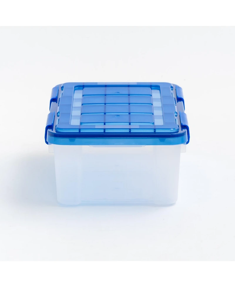 Iris Usa 6Pack 19 Quart Weatherpro Airtight Plastic Storage Bin with Lid and Seal and Secure Latching Buckles