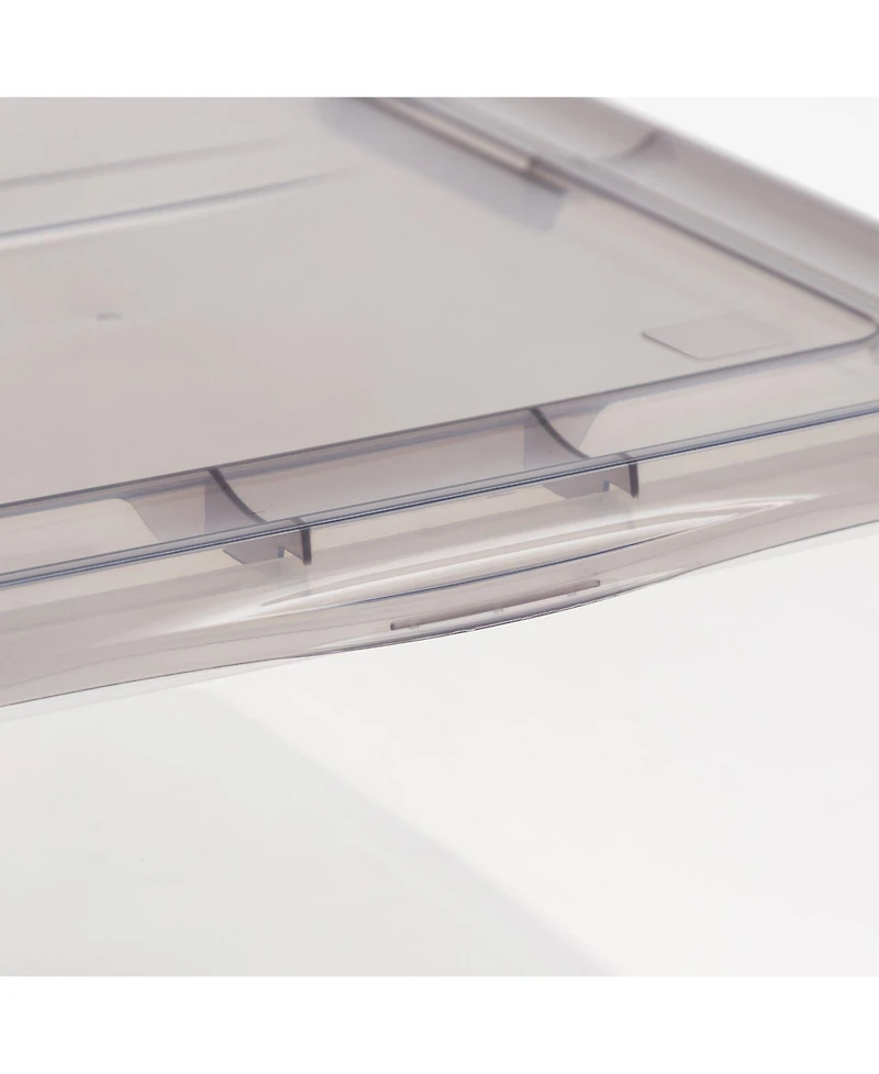 Iris Usa 8 Pack 17 Quart Clear Plastic Storage Box with Snap Lid