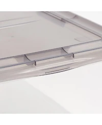 Iris Usa 8 Pack 17 Quart Clear Plastic Storage Box with Snap Lid