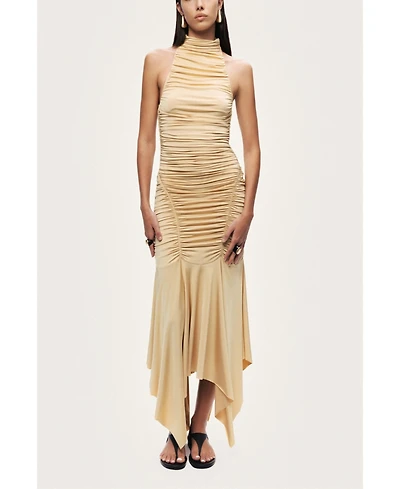 Nocturne Women's Ruched Halter Midi Dress