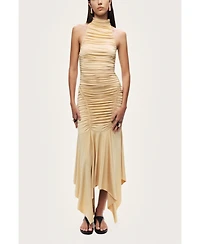 Nocturne Women's Ruched Halter Midi Dress