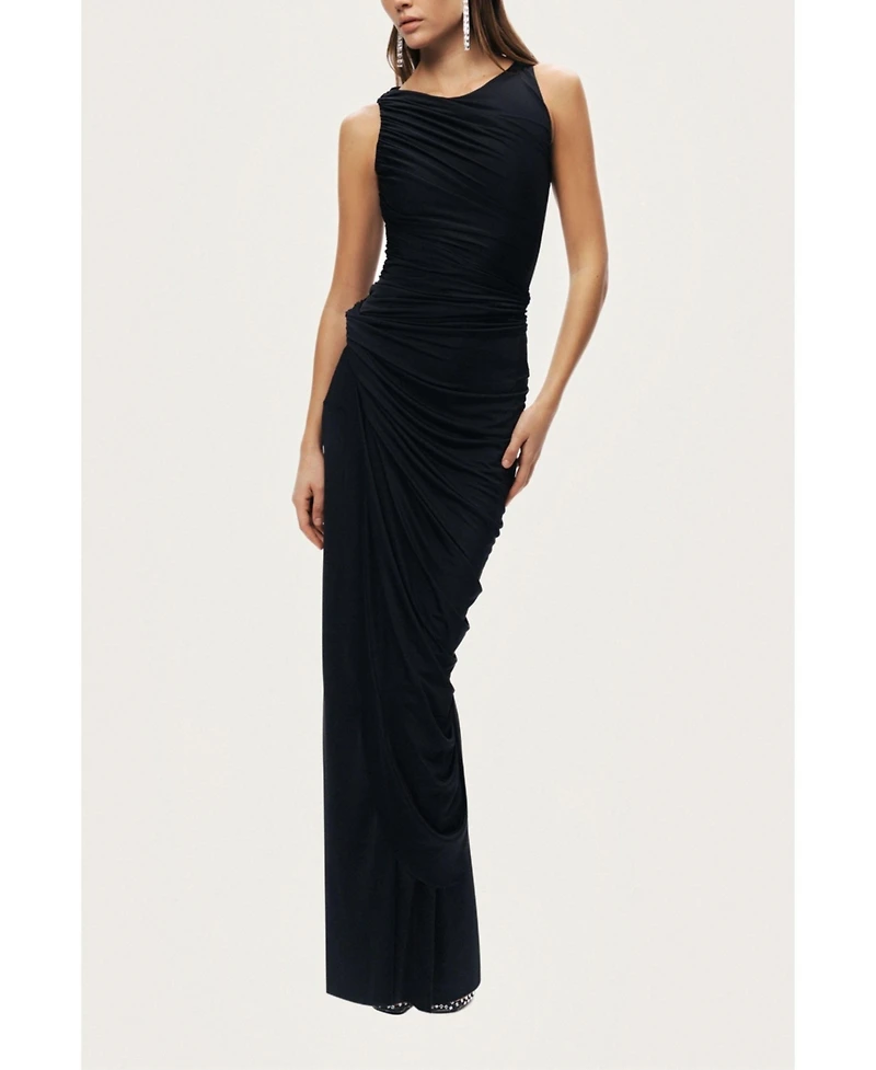 Nocturne Women's Draped Sleeveless Maxi Dress