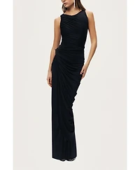 Nocturne Women's Draped Sleeveless Maxi Dress