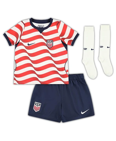 Nike Preschool Red/White Usmnt 2026 Home Stadium Replica Kit Set