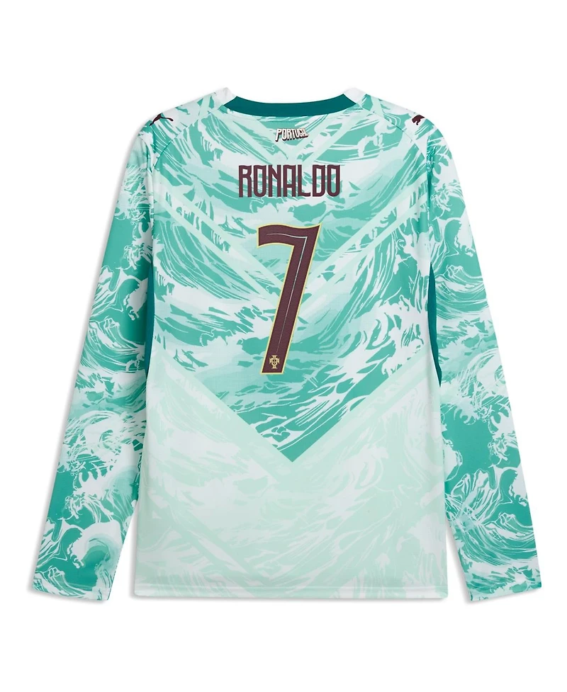 Puma Men's Cristiano Ronaldo White Portugal National Team 2026 Away Replica Long Sleeve Jersey
