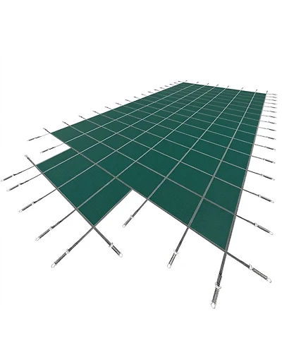 Sugift 20x40ft Mesh Pool Safety Cover with Center Step for Winter