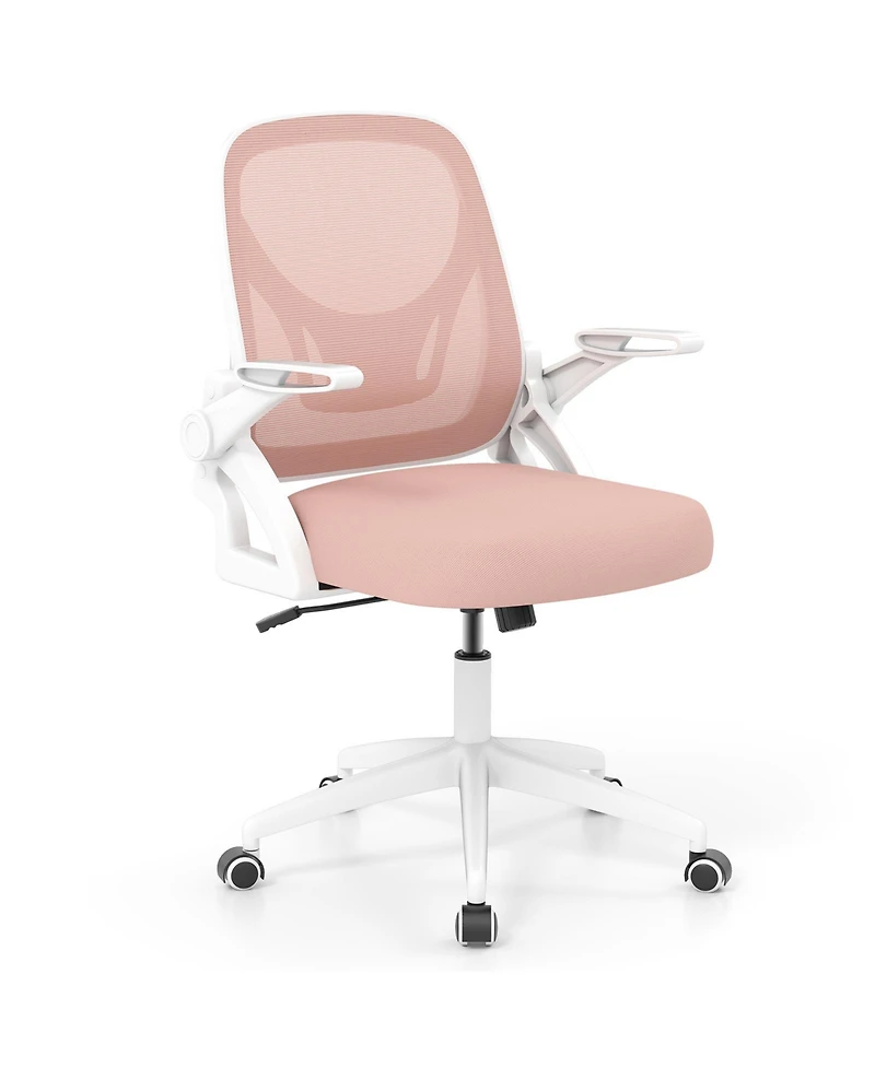 Sugift Ergonomic Computer Desk Chair with Lumbar Support and Flip-up Arms