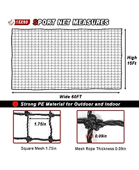 Aoligeijs Baseball Softball Backstop Nets,Sports Net,Sports Netting Barrier,Sports Netting for Backyard,Twisted Knotted Pe Net