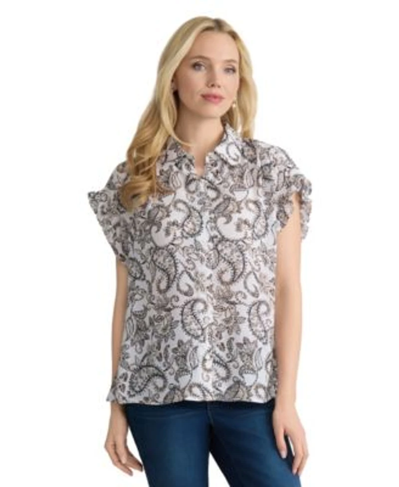 Jones New York Womens Collared Shirt