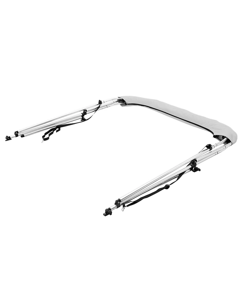 Mecale 4 Bow Bimini Top 8 Ft with Mesh Sidewalls and Aluminum Frame