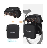 Aoligeijs Bike Rack Bag with Removable Panniers Insulated Waterproof Bicycle Trunk Cooler Storage Rear Seat Cargo for Commuting Travel Camping