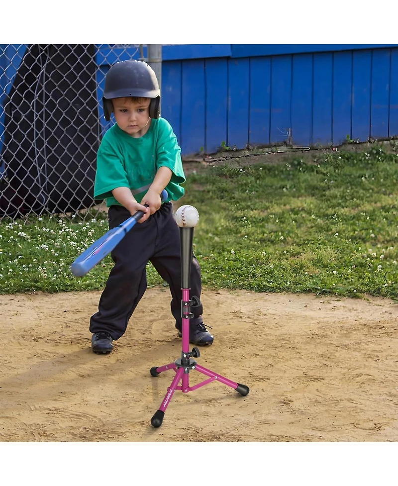Aoligeijs Baseball Tee Batting Tee Softball Tee Portable Travel Hitting Tee,Easy Adjustable Height,Stable Tripod Stand