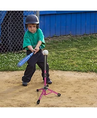 Aoligeijs Baseball Tee Batting Tee Softball Tee Portable Travel Hitting Tee,Easy Adjustable Height,Stable Tripod Stand