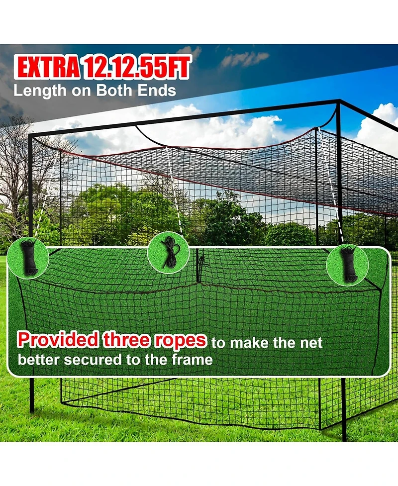 Aoligeijs Baseball Softball Batting Cage Net with Realistic Catcher, Net Only, Backyard Practice Batting Cage Net, Heavy Duty Multi-Purpose Sports Net