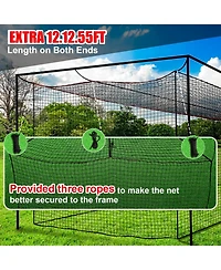Aoligeijs Baseball Softball Batting Cage Net with Realistic Catcher, Net Only, Backyard Practice Batting Cage Net, Heavy Duty Multi-Purpose Sports Net