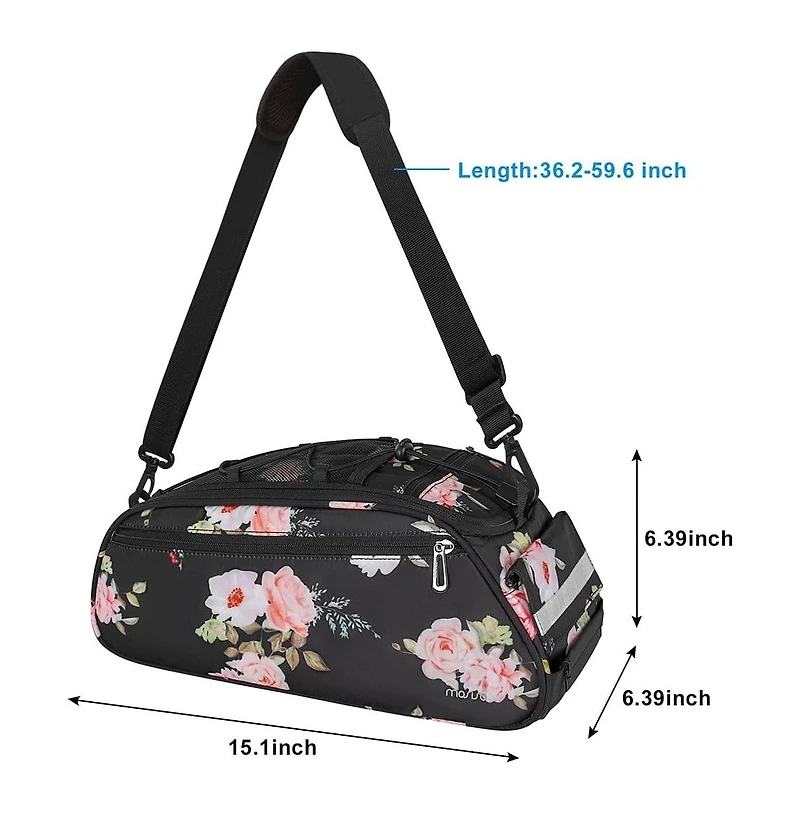 Aoligeijs Bike Rack Bag Waterproof Bicycle Trunk with Shoulder Strap, Rear Seat Carrier Storage for Commuting Travel Cycling