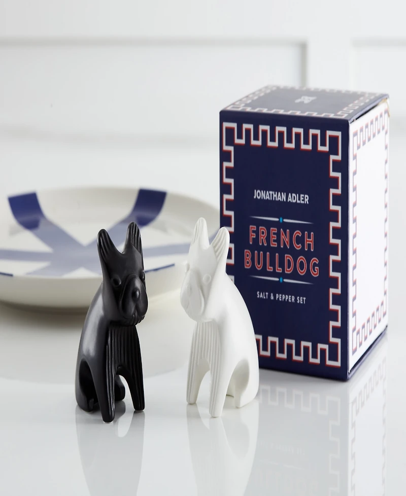 Jonathan Adler French Bulldog Salt & Pepper Shakers, Set of 2
