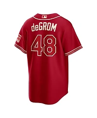 Nike Men's Jacob DeGrom Red Texas Rangers 2026 City Connect Stadium Jersey