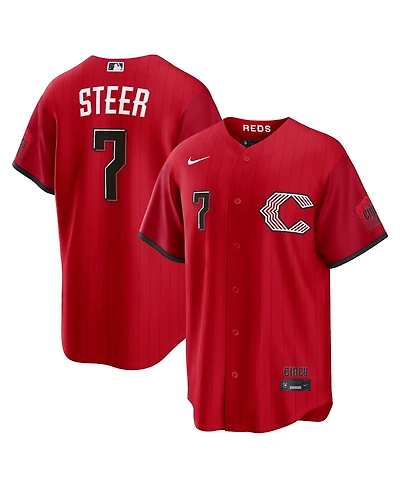 Nike Men's Spencer Steer Red Cincinnati Reds 2026 City Connect Stadium Jersey
