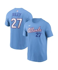Nike Men's Austin Riley Powder Blue Atlanta Braves 2026 City Connect Name & Number T-Shirt
