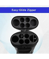 Gse Games & Sports Expert Oval Hard Pool Cue Case, Billiard Stick Carrying Case for 2 Sticks, Billiard Cue Cases