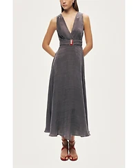 Nocturne Women's V-Neck Sleeveless Midi Dress