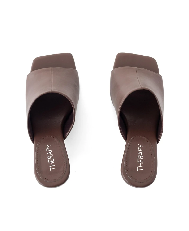 Therapy Australia Women's Nassau Square Toe Low Kitten Heel