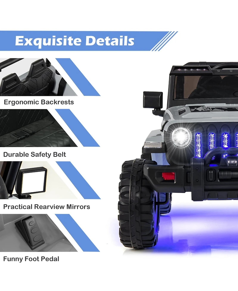 Slickblue Kids 12V Ride On Jeep with 2.4G Remote Control, Electric Car Toy