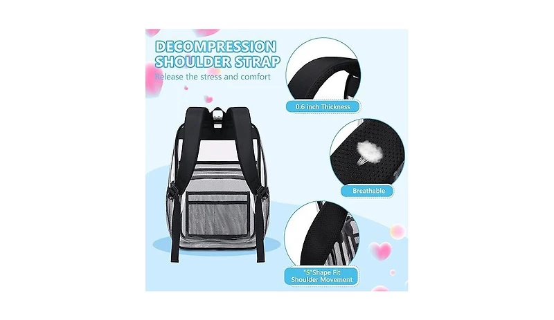 Urbanmax Clear Backpack for School Girls, Heavy Duty Tpu Transparent Stadium Events Approved, Bookbag