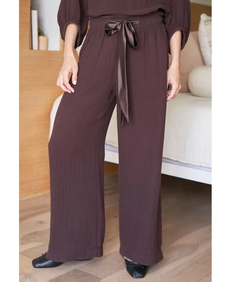 Ocean+Main Women's Gauze Palazzo Pant