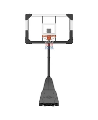 Mecale Portable Basketball Hoop, 8.04-10 ft Height Adjustable Stand with 44" Pc Backboard, Outdoor/Indoor Goal System
