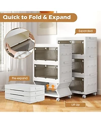 Gouun 33 Gal 3-Pack Stackable Plastic Storage Bins with Lid, 21 x 13 x 35.5 in