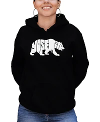 La Pop Art Women's Yosemite Bear Word Hooded Sweatshirt