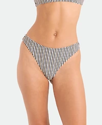 Volcom Women's Tropical Print Reversible Mid-Rise Bikini Bottoms