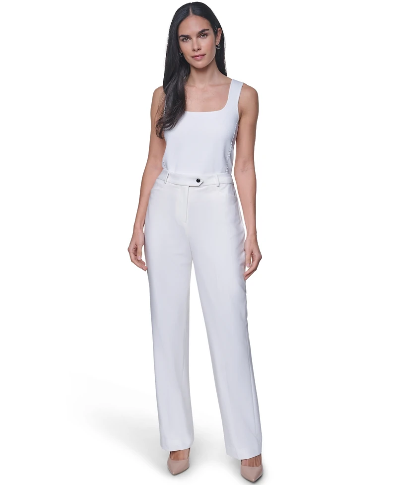 Calvin Klein Women's Modern Fit Mid Rise Pants