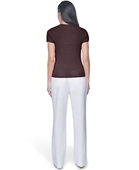 Calvin Klein Women's Crewneck Short-Sleeve Sweater