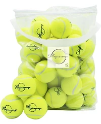 Magicorange Pack of 60 Training Tennis Balls Bulk Practice Balls with Mesh Bag All Court Durable Felt for Beginners and Pet Playing