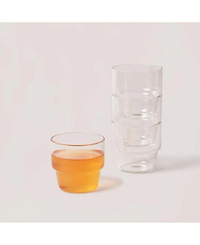 Fleck, Stackable Glass Tumbler - set of 4